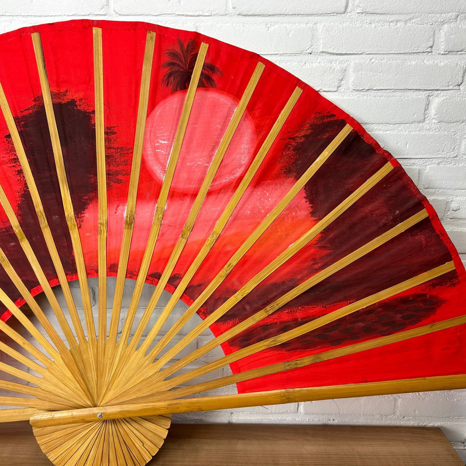 Large 145 CM wide hand painted fan