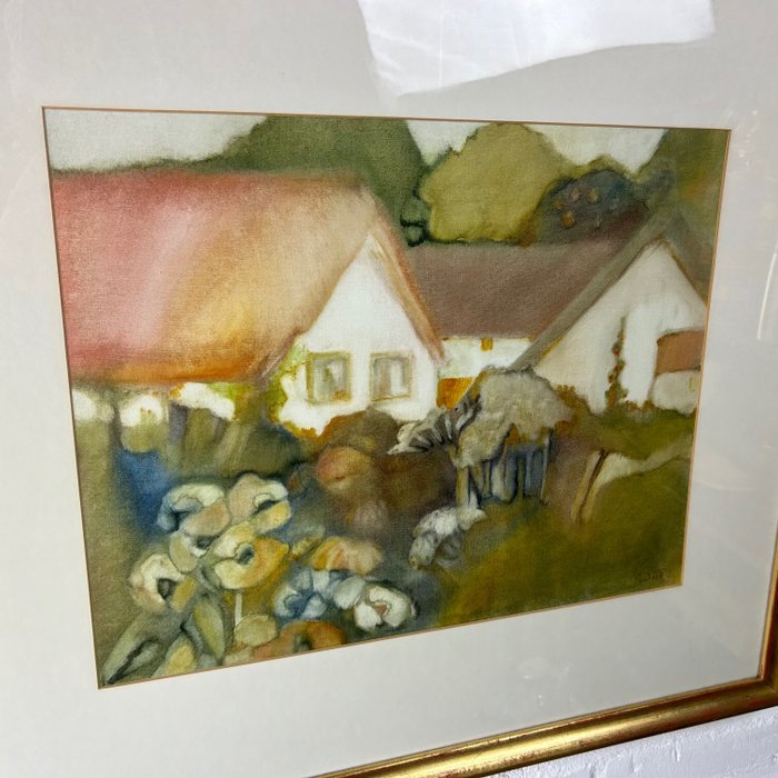 Abstract Farm house - German School painting