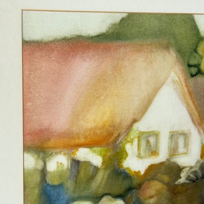 Abstract Farm house - German School painting