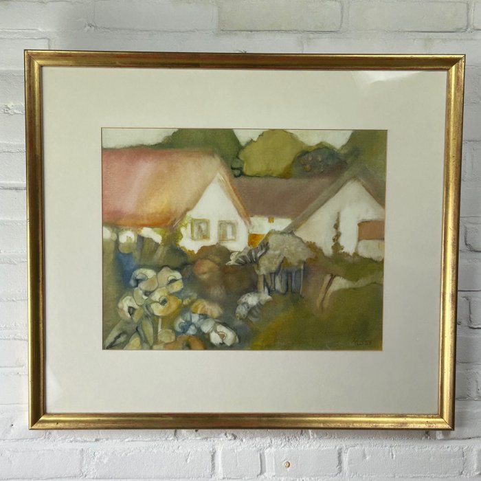 Abstract Farm house - German School painting