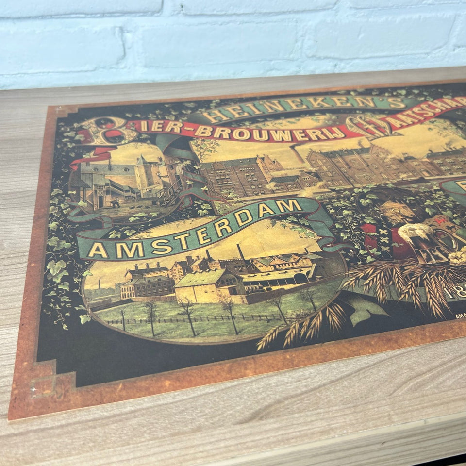 Antique original Heineken Advertisement 1873 Amsterdam - Rotterdam - Jaren 1890