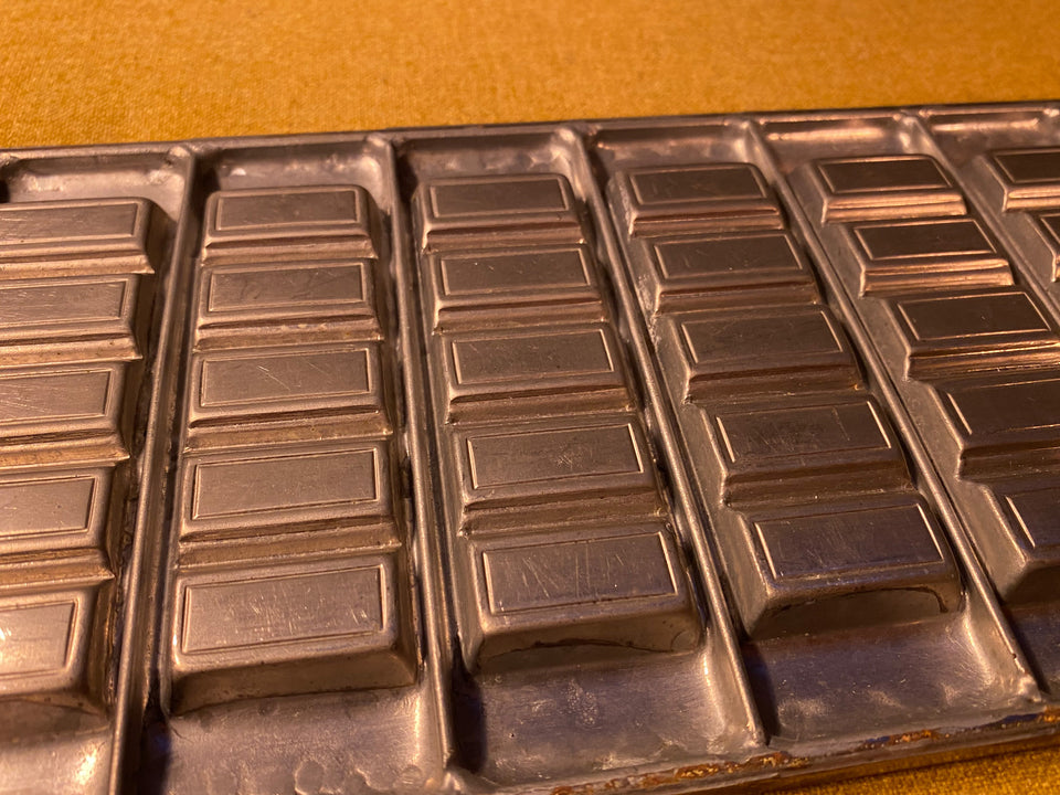 Large Metal Chocolate tablet Mold Rare antique Vintage Mold for Chocolate or Display and Photo