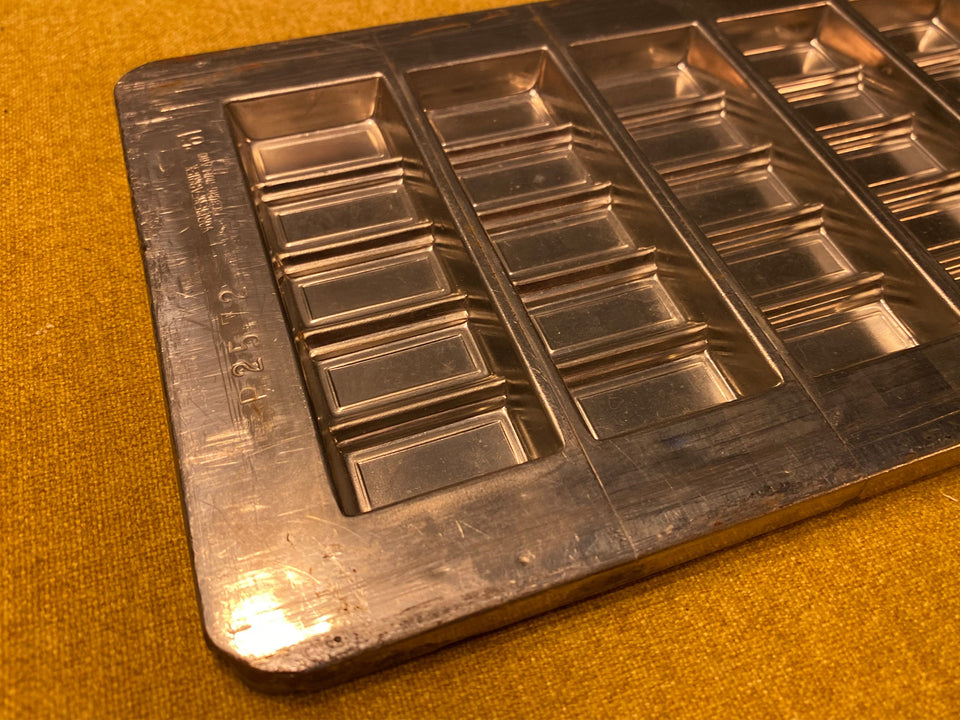 Large Metal Chocolate tablet Mold Rare antique Vintage Mold for Chocolate or Display and Photo