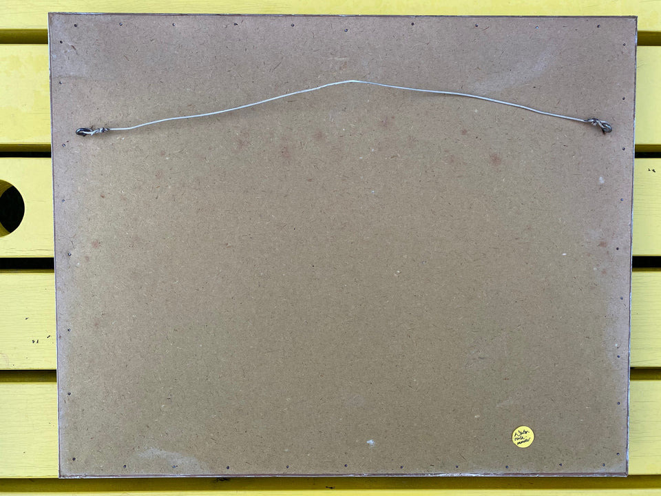 Prachtig Olieverfschilderij (1955) "De Watersalamander" eiland Curaçao | Caribisch eiland thuis | gesigneerd door kunstenaar | 50x40cm