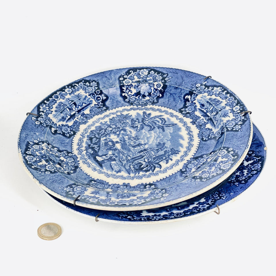 Two Vintage Plates Dutch Delfts Blue from Petrus Regout (Maastricht)