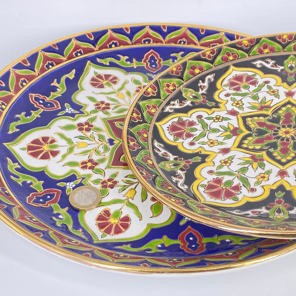 Two hand painted ceramic plates (Greece)