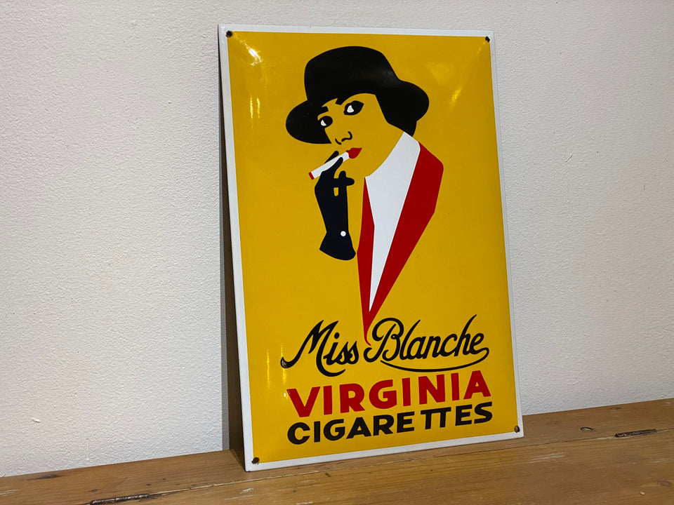 cigarette blanche Miss packet in Antique Tobacciana Vintage Miss Blanche Virginia Cigarettes