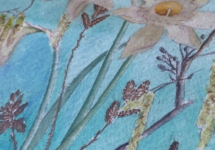 Bloemen in Vaas Aquarel - Wennekes