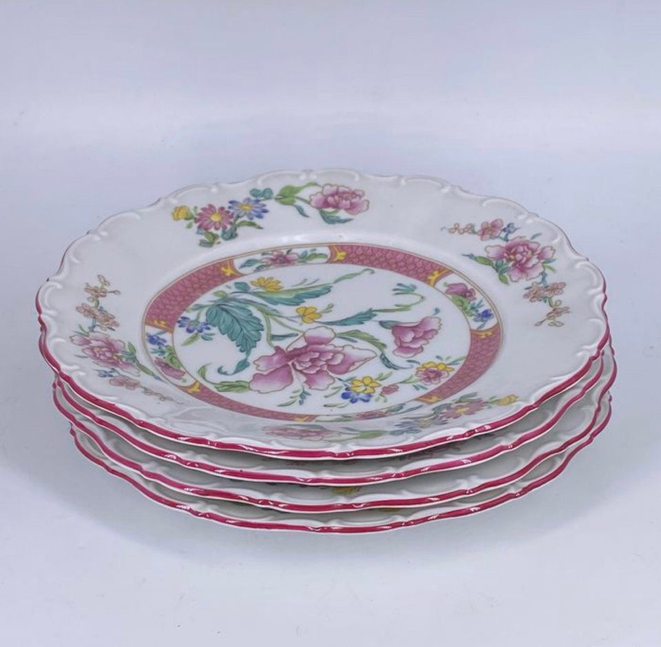 4 Seltmann Weiden Bavaria floral porcelain plates