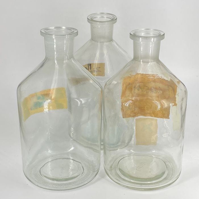 Set of 3 antique vintage Pharmacist bottles