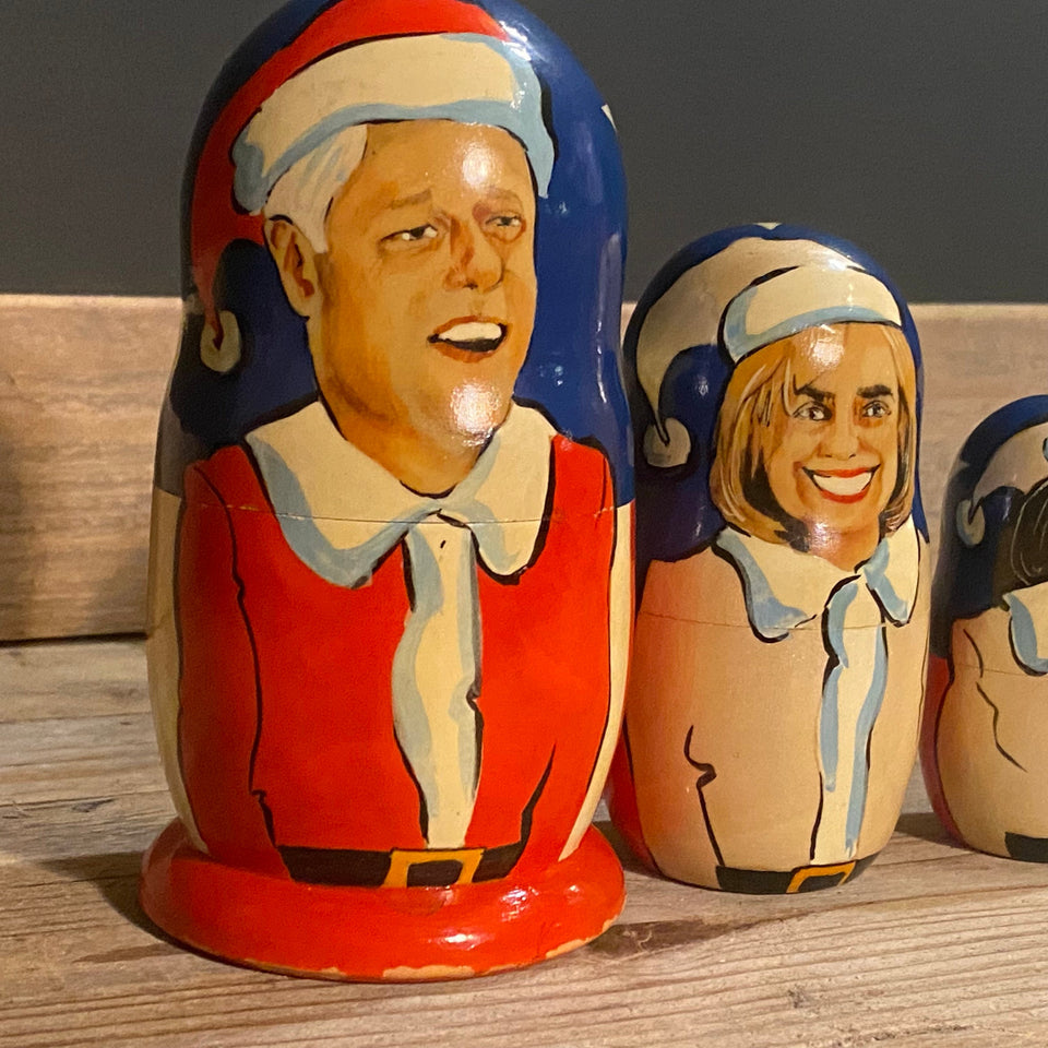 Russian Doll Set - Clinton Family - Bill Clinton - Matryoshka