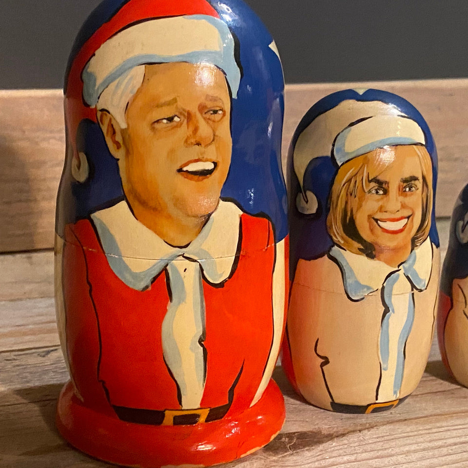 Russian Doll Set - Clinton Family - Bill Clinton - Matryoshka