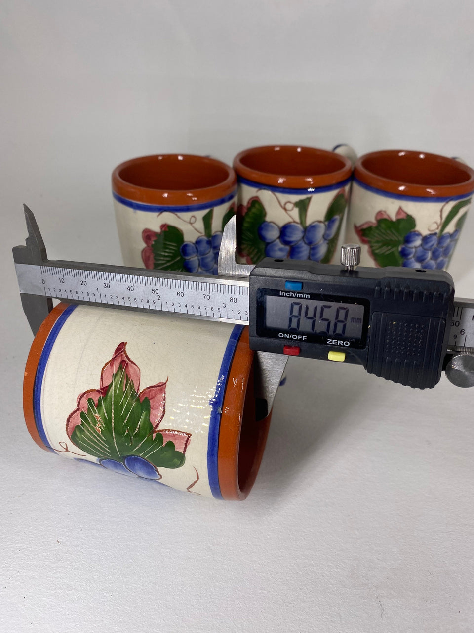 4 vintage wine mugs - coffee mugs from Portugal