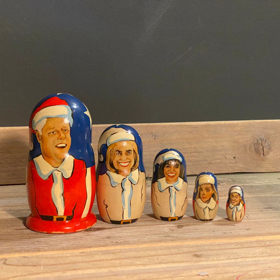 Russian Doll Set - Clinton Family - Bill Clinton - Matryoshka