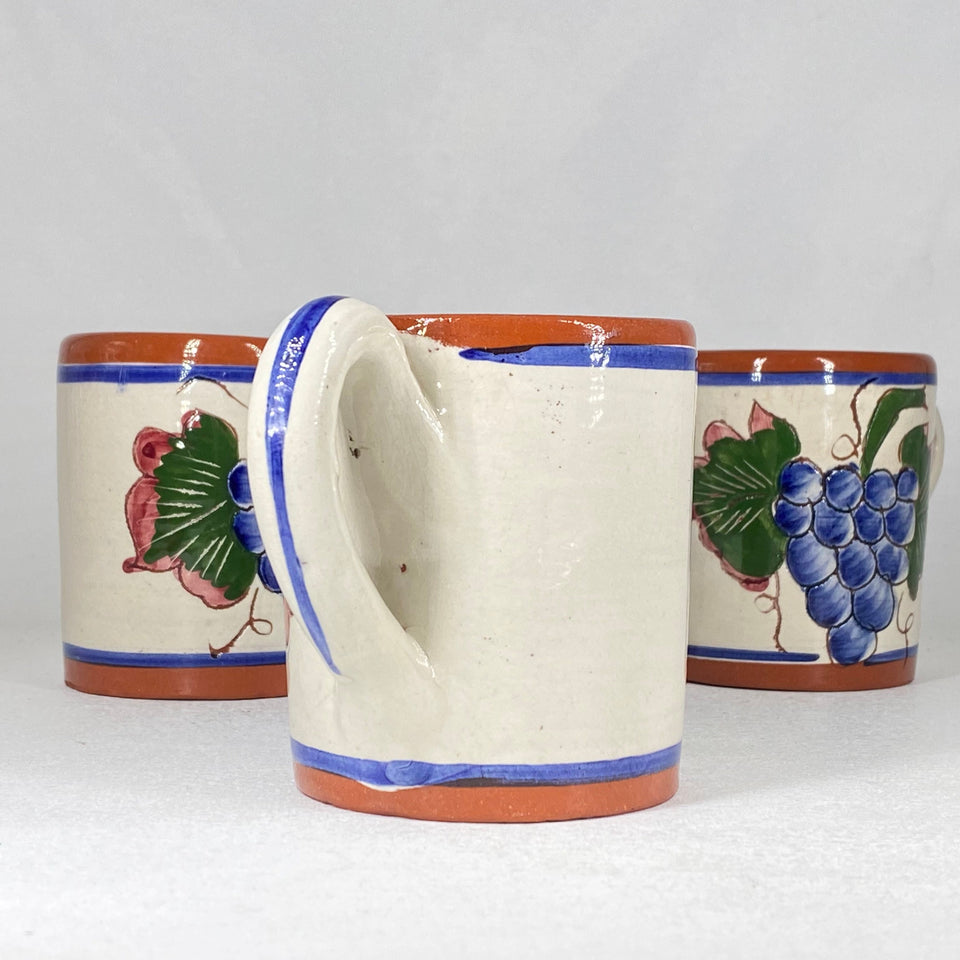 4 vintage wine mugs - coffee mugs from Portugal