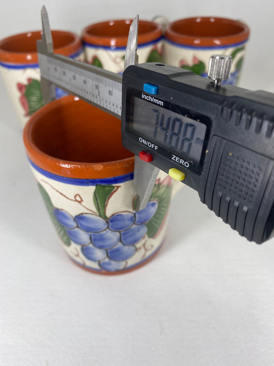 4 vintage wine mugs - coffee mugs from Portugal