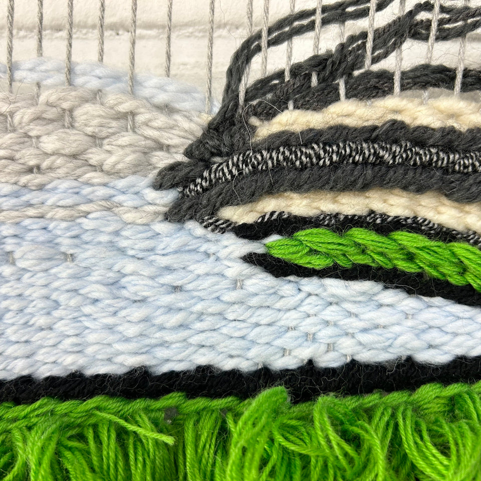 Woven Wall Hanging - Dimensional weaving - Landscape - Handmade cottonwork