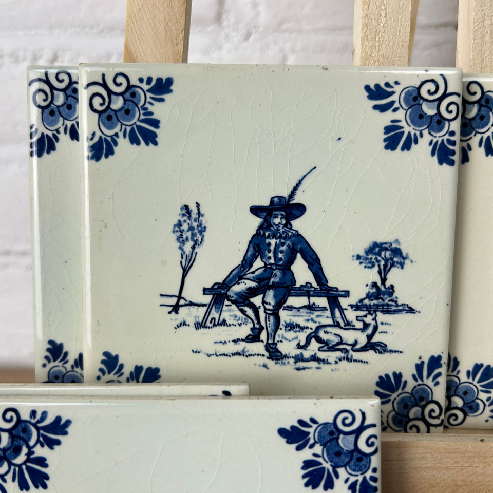 A set of 20 Delft Blue Tiles - Villeroy & Boch Mettlach