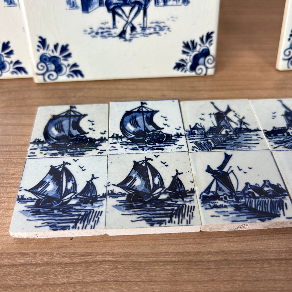 A set of 20 Delft Blue Tiles - Villeroy & Boch Mettlach
