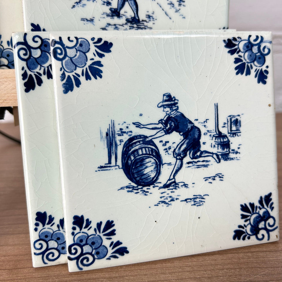A set of 20 Delft Blue Tiles - Villeroy & Boch Mettlach